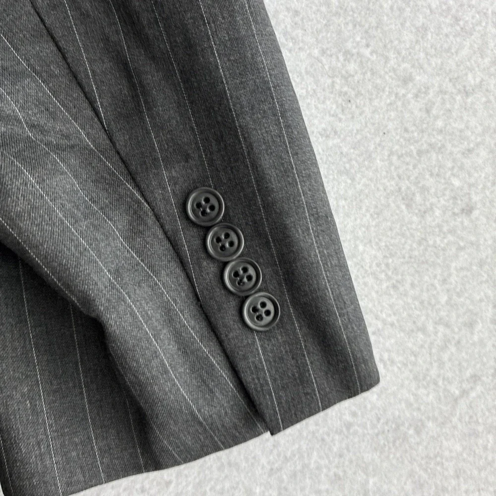 Lauren Ralph Lauren Men's Gray Pinstripe Wool Blazer 41R Sport Coat Suit Jacket